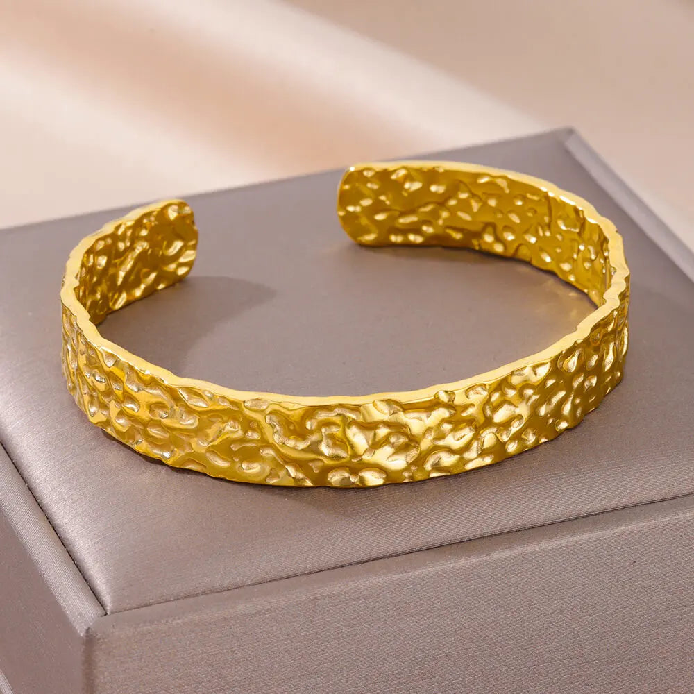 Snake Bangle Bracelet For Women Stainless Steel Opening Gold Plated Opening Bangle Animal Aesthetic Jewelry pulseras mujer