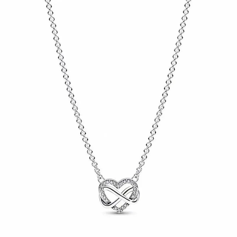 925 Sterling Silver Golden Moon Star Bow Necklace Fit Original Bracelet For Women DIY Fashion Jewelry Making