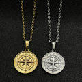 Compass Pendant Necklace Jewelry Hot Sale Vintage 18K Gold Plated Charms For Men Women