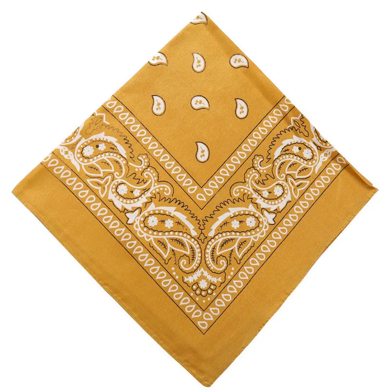 Hip Hop Women Bandana Scarf Girls Kids Punk Square Bandanas Headwear Fashion Bohemian Head Scarf Headbands Hair Accessories 2024