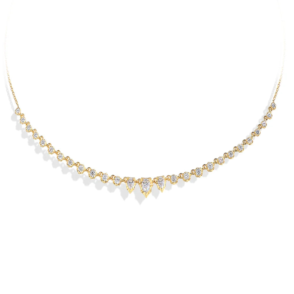 MINTYBOX S925 Sterling Silver Moissanite Snake D VVS1 Lab Diamond 18k Plated 45cm Necklaces for Women Birthday Jewelry Gift