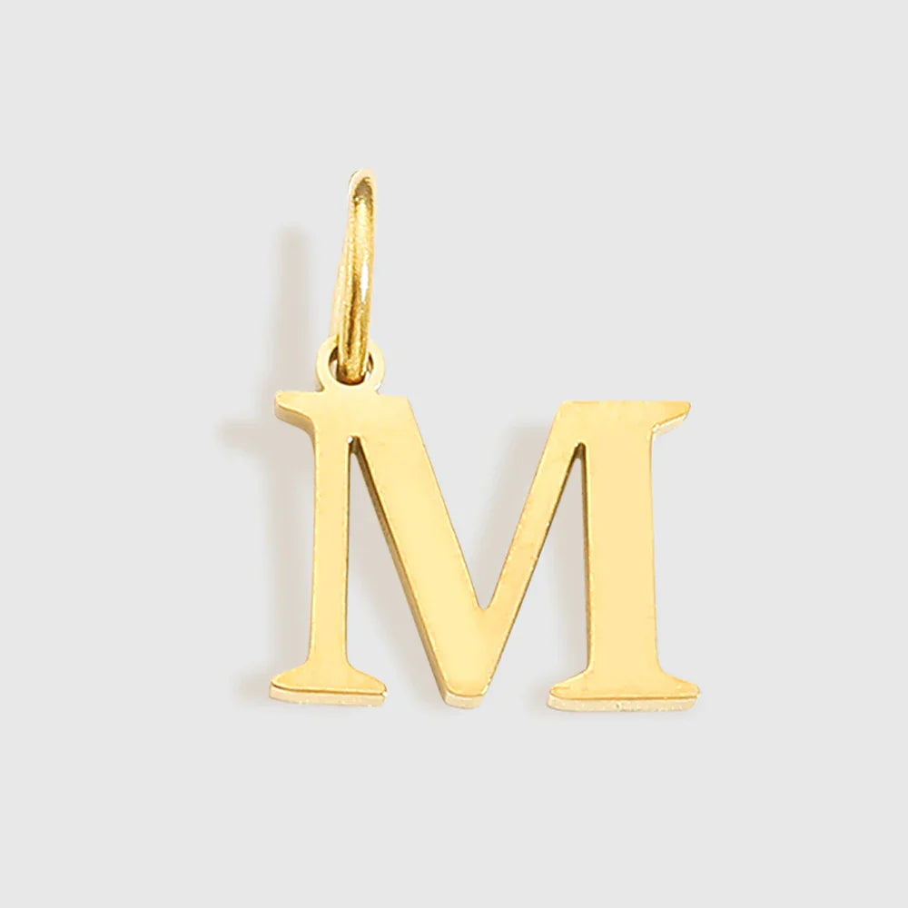 Initial Alphabet Pendant Stainless Steel Charms for Making Necklace Minimalism DIY Accessories Gift Women's Jewelry Wholesale