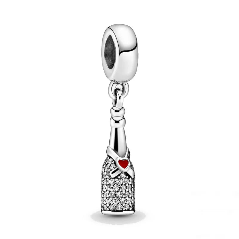 2026 New S925 Silver Robot Cross Digital Pendant, Suitable for Original Bracelets, DIY Accessories, Women's Charm Jewelry Gifts