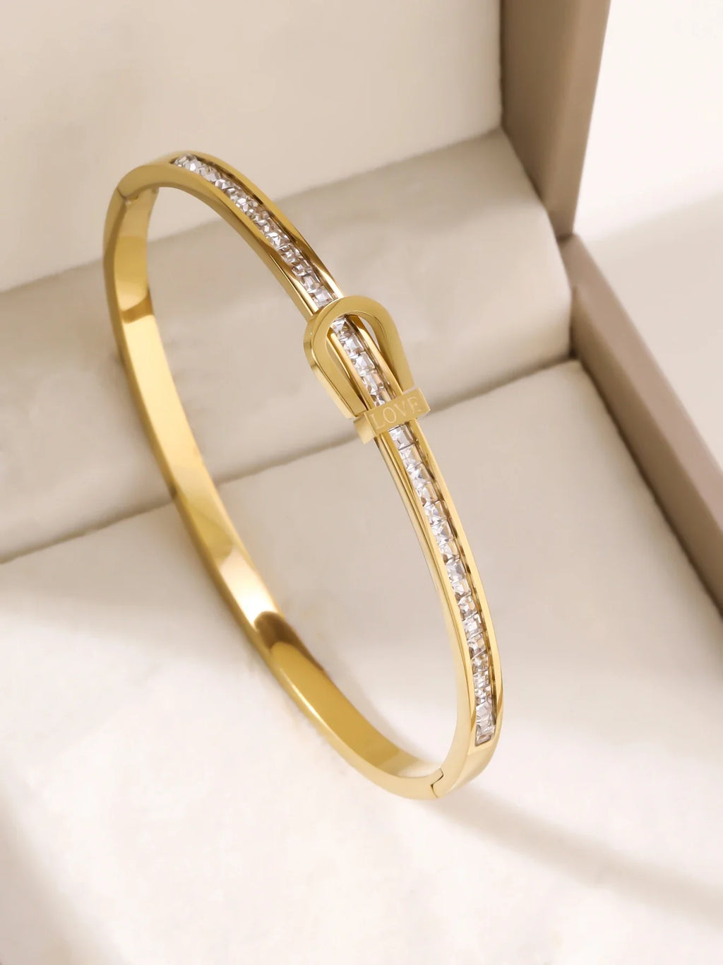 1pieces/set women's wedding jewelry party holiday Valentine's Day gift stainless steel bracelet plated with 18K gold bracelet