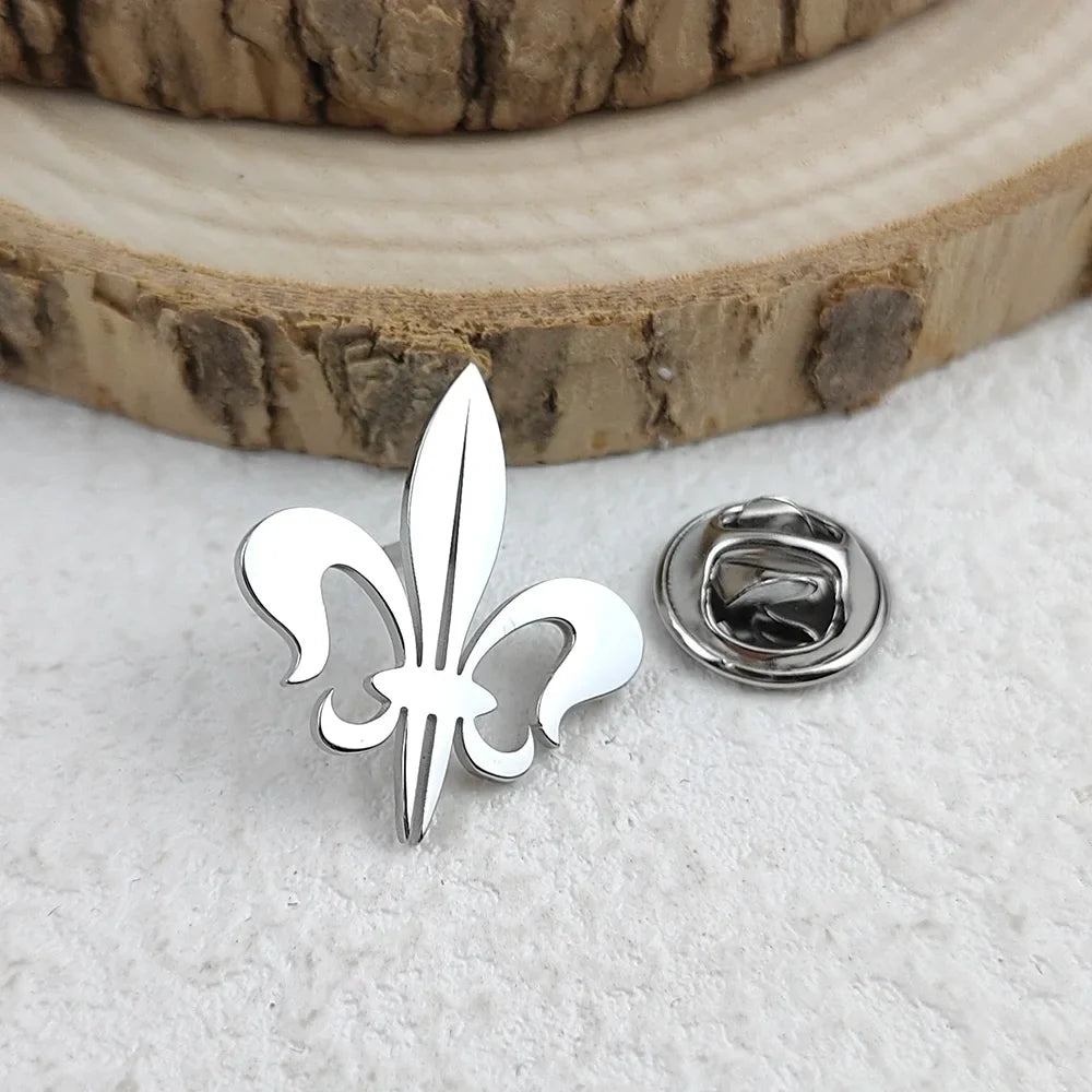 Retro Baroque men's lapel pin, 316L stainless steel gold-plated badge, black brooch for suit accessories, gift for father