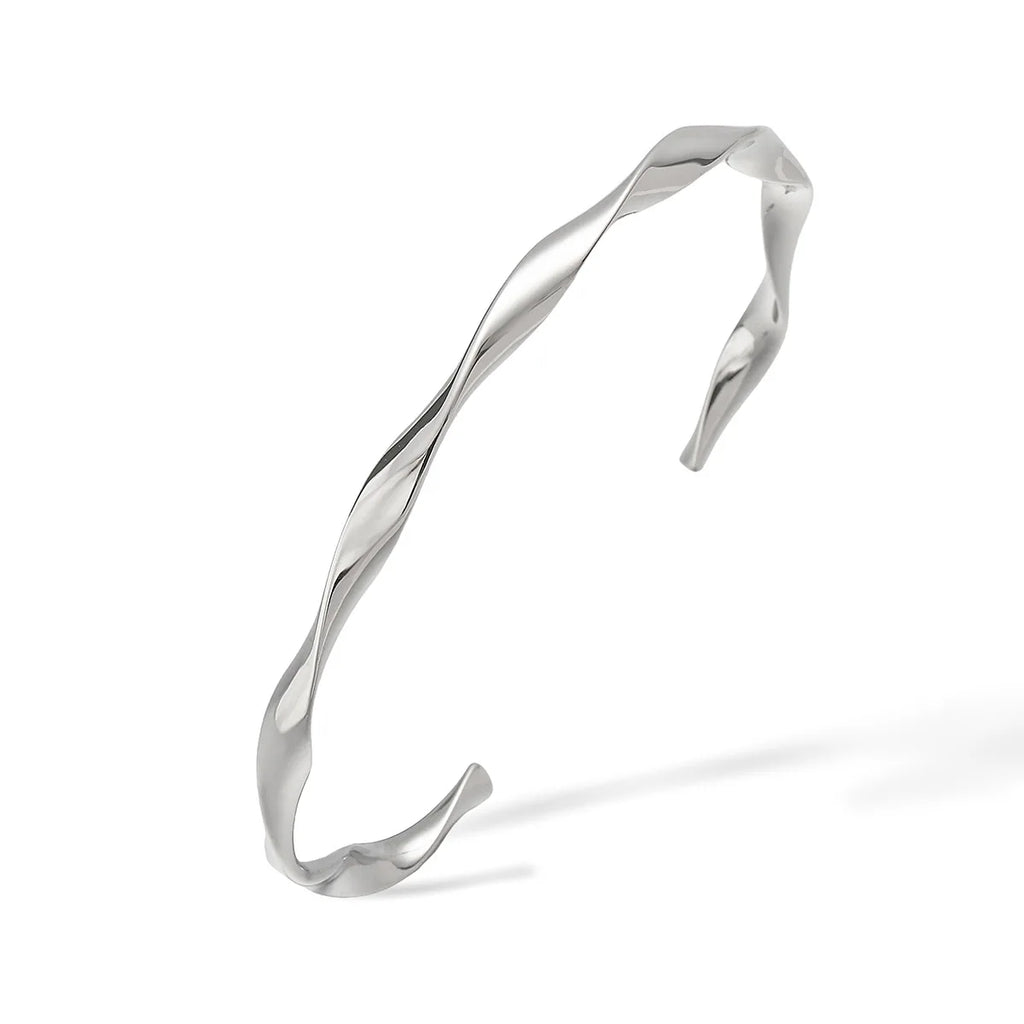 NEWBUY Hot Sale HigH Quality Gold/Silver Color Heart Bangles For Women Stainless Steel Party Jewelry