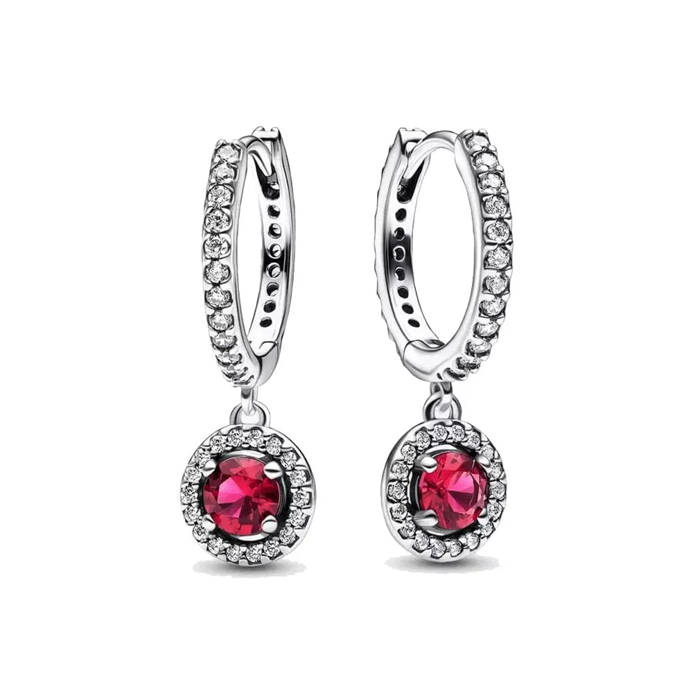 New S925 Silver Heart Stone Stud Earrings Suitable for Valentine's Day, Mother's Day, Anniversary Gift DIY Charm Jewelry
