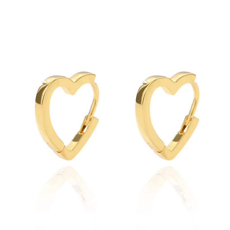 Zircon Heart Pendientes Earring For Women Stainless Steel Gold Color Piercing Earring 2025 Trend Jewelry aretes Accesorios mujer