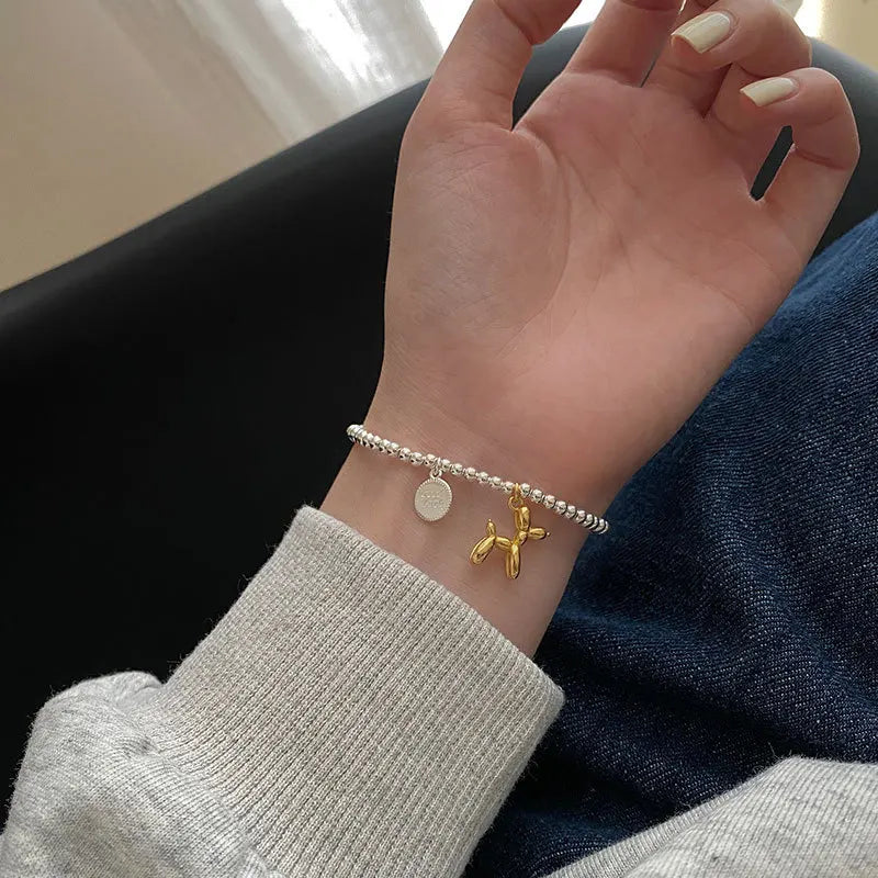 Sterling Silver plated Thai Silver Bracelet for Women Vintage Geometric Heart Love Lucky Punk Jewelry 2023 New Dropship