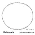NeeTim 2.5mm Full Moissanite Tennis Necklace 925 Sterling Silver with Gold Plated Necklaces Neck Chain Fine Jewelry for Women