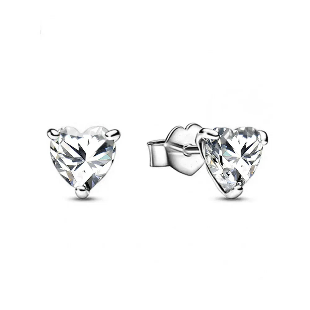 Christmas Gift Hot Selling 925 Silver Blue Stone Flower Stud Earrings Fit Women's Festival Exquisite Charm Jewelry Gifts