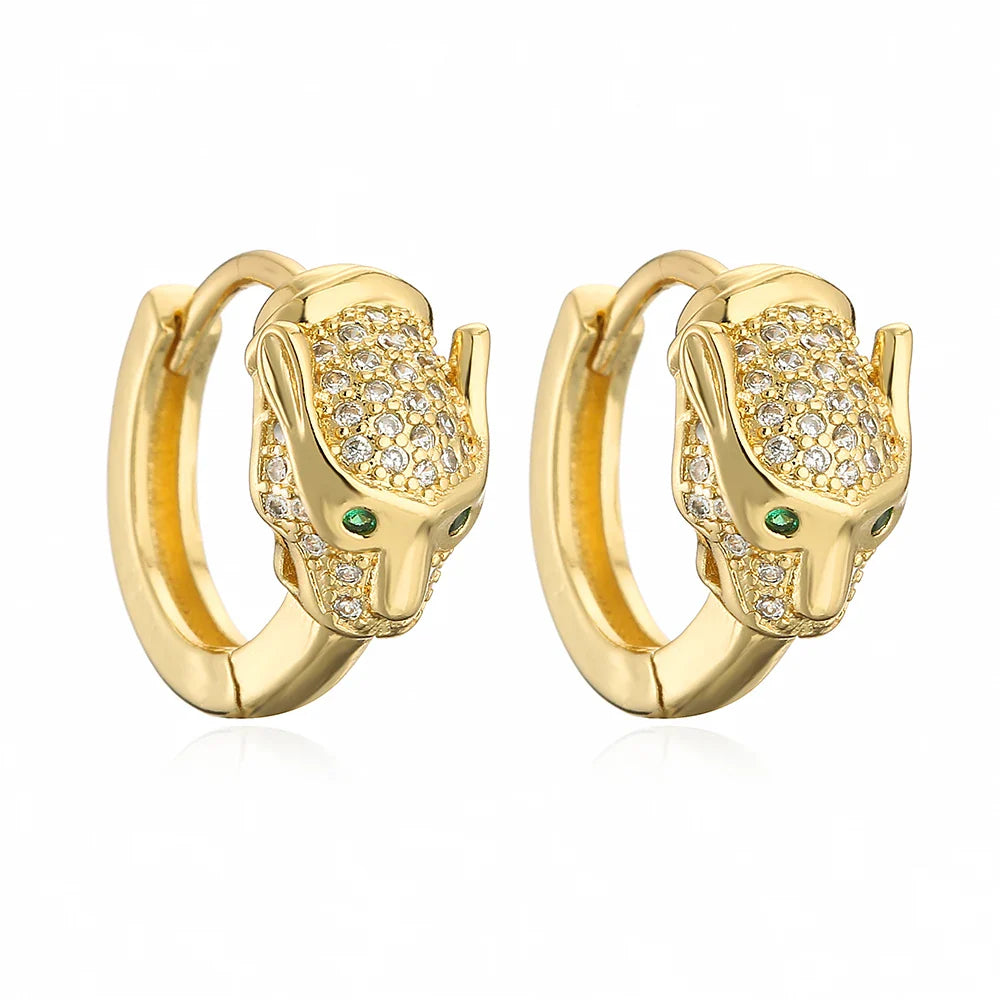 NEWBUY Fashion Gold Color Animal Dangle Earrings For Women Unique Design Leopard Earring Statement Female Party Jewelry