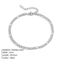Franco Link Chain Anklets For Men Women Hip Hop Rapper Stainless Steel Foot Jewelry Leg Chain Ankle Cuban Chains