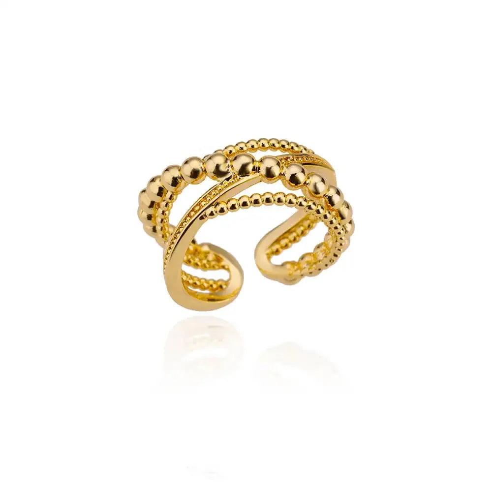 Minimalist Line Stainless Steel Open Rings For Women Gold Color Wedding Aesthetic Ring Designer Jewelry Accessories BFF anillo