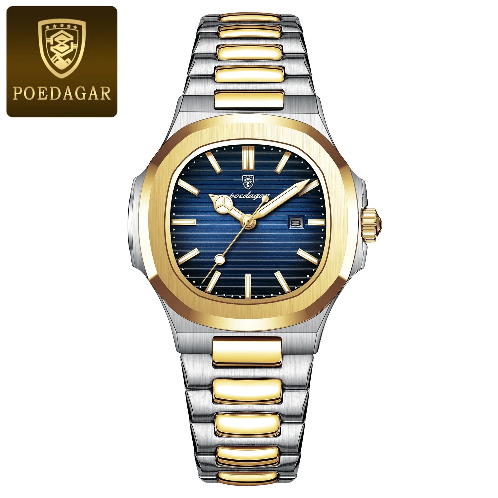 POEDAGAR Elegant Women's Quartz Watches Waterproof Luminous Date Ladies Wristwatch Stainless Steel Fashion Watch For Woman Reloj