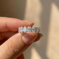 925 Sterling Silver Pear Cubic Zircon Promise Rings for Women Fashion Luxury Wedding Band Accessories Female Jewelry Gift