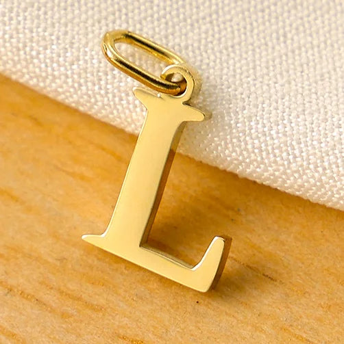 SUNIBI 26 Letters Stainless Steel Cut Alphabet Pendant for DIY Woman Necklace Ladies Jewelry Accessories Wholesale Dropshipping