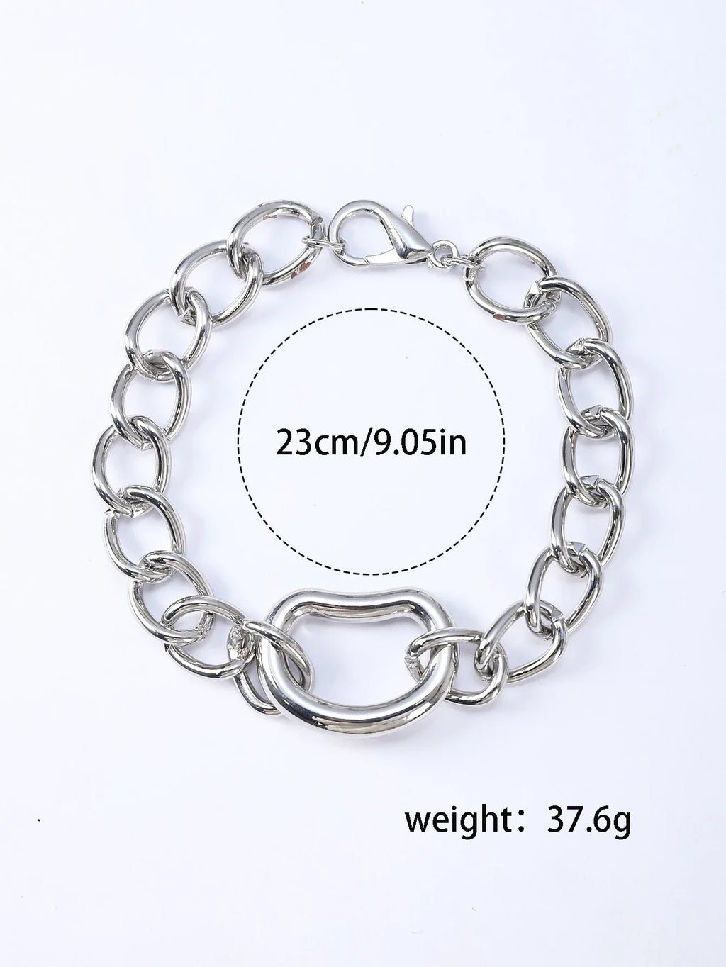 Irregular Geometric Circle Chain Bracelets for Women Fashion Gold Silver Color Stainless Steel Bracelet Waterproof Jewelry