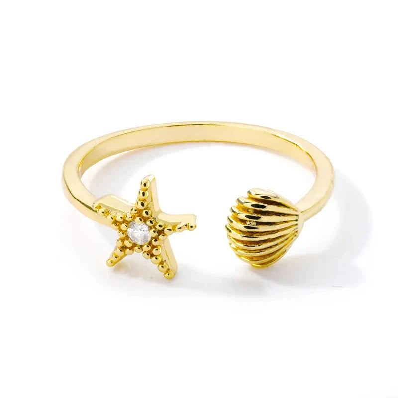 Stainless Steel Lotus Flower Ring for Women Gold Color Vintage Stone Opal Oval Flower Ring Fashion Aesthetic Jewelry Gift