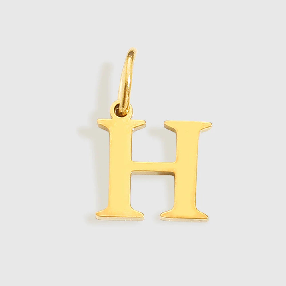 Initial Alphabet Pendant Stainless Steel Charms for Making Necklace Minimalism DIY Accessories Gift Women's Jewelry Wholesale