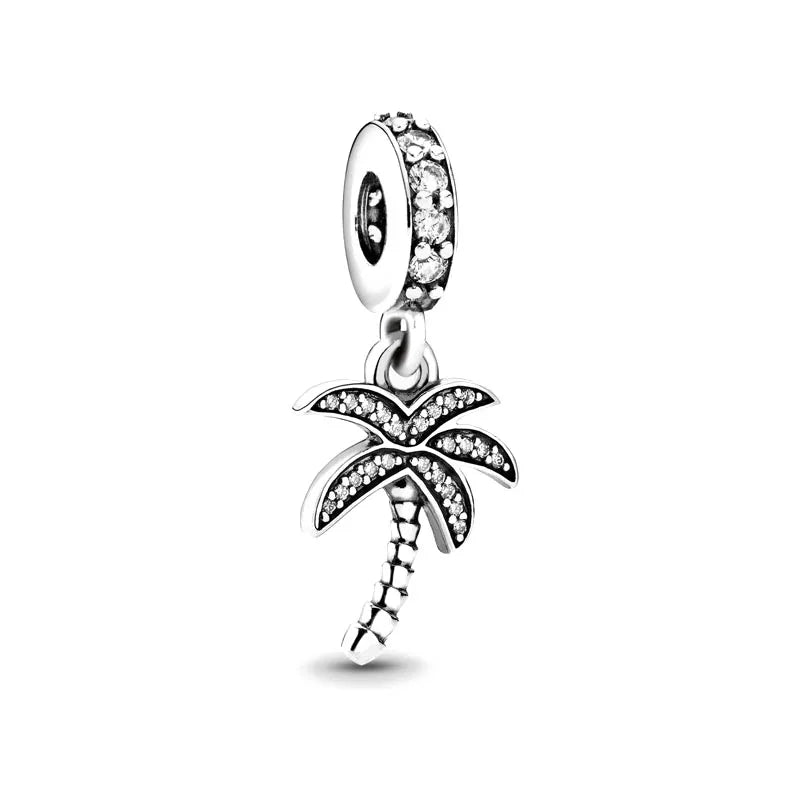 2026 New S925 Silver Robot Cross Digital Pendant, Suitable for Original Bracelets, DIY Accessories, Women's Charm Jewelry Gifts