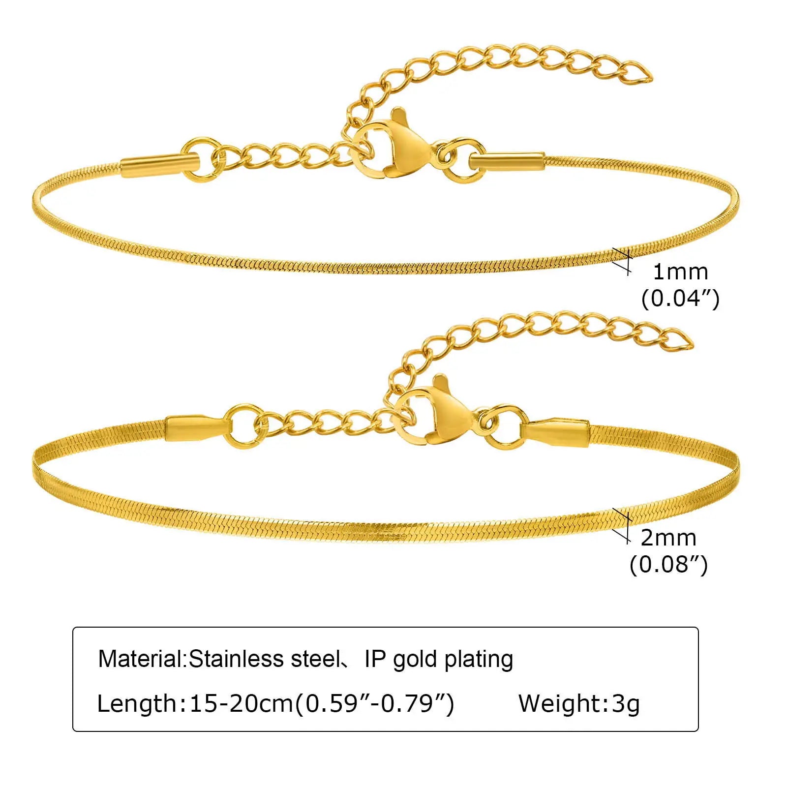 Statement Stainless Steel Chain Bracelet for Women, Vintage 18k Gold Plated Elegant Jewerlry