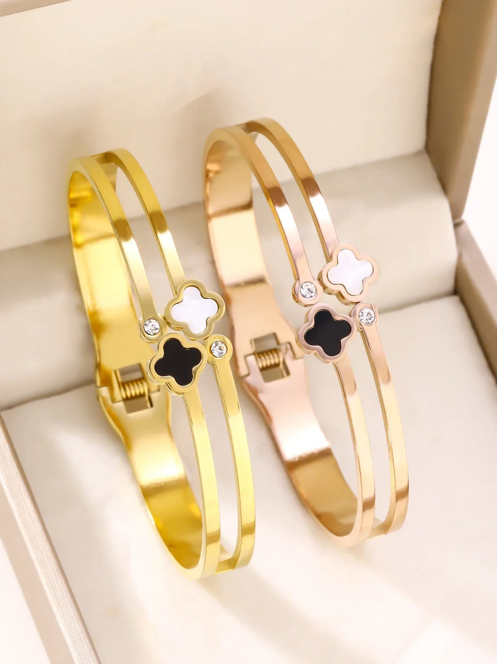 1pieces/set women's wedding jewelry party holiday Valentine's Day gift stainless steel bracelet plated with 18K gold bracelet