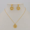 Dubai Gold Color Pendant Necklaces jewelry for Women Costume Necklace Earrings Sets Nigerian Wedding Party Gifts