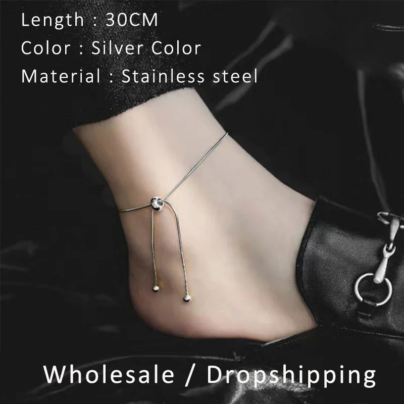 Korean Adjustable Stainless Steel Necklace for Women High Quality Design Gold Color Snake Chain Jewelry Wholesale Dropshipping