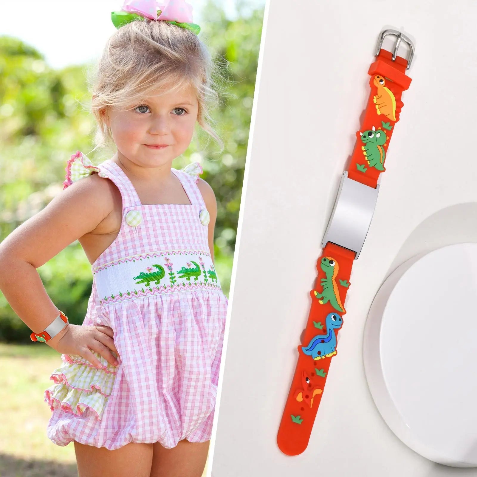 Customzied Personalized ID Bracelet for Little Girls Boys, Silicone Bracelet Adjustable, Engrave Quotes Inspirational Gift