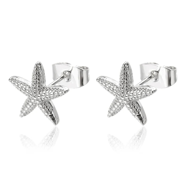 Freshwater Pearl Jewelry Set Shell Starfish Star Necklace Anklet Sets For Women Fashion Stainless Steel Chain Party Daily Gifts