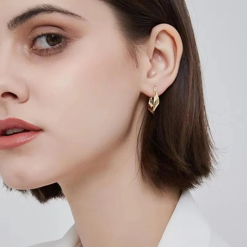 New 925 Sterling Silver Irregular Shape Earrings Charming Personalised Fashion Earrings Birthday Gift for Women Fine Jewellery