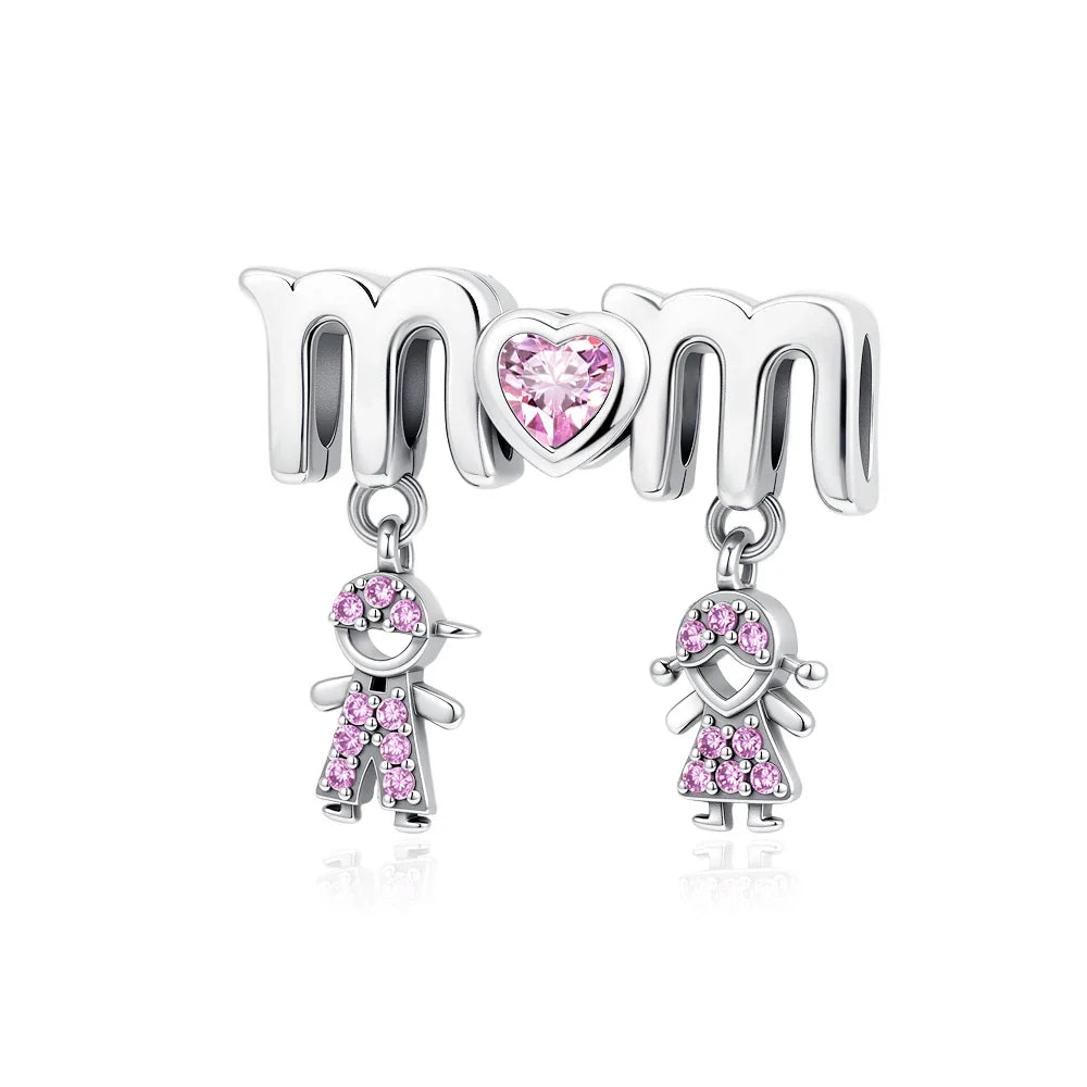 2026 Spring Pink Series Ballon Butterfly Flower Pendant Fit S925 European 925 Sterling Silver Bracelet Bangles Necklace