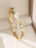 1pieces/set women's wedding jewelry party holiday Valentine's Day gift stainless steel bracelet plated with 18K gold bracelet
