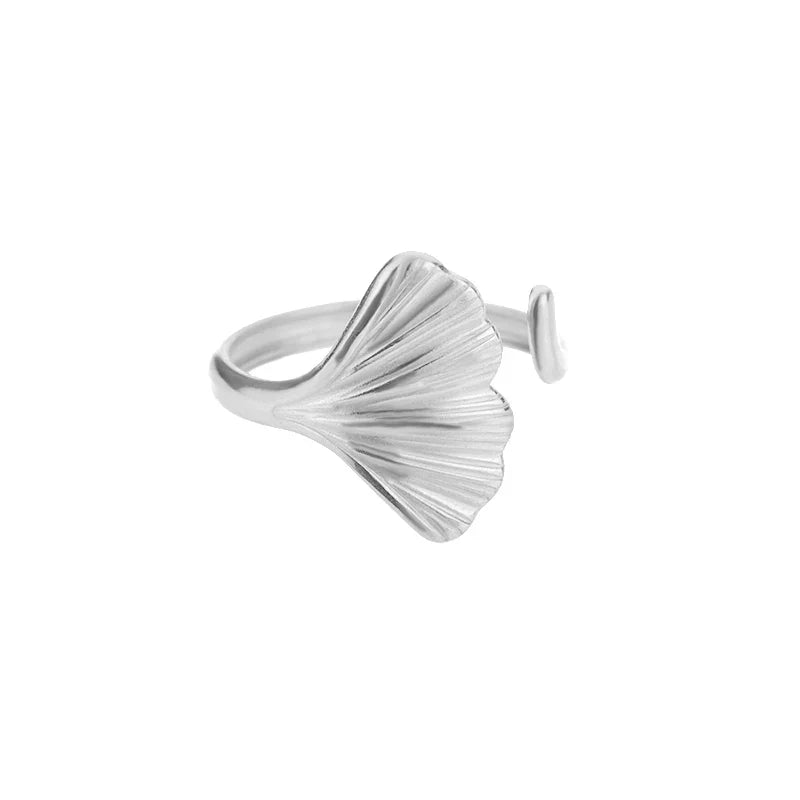 Vintage Shell Starfish Rings For Women Gold Color Stainless Steel Shell Ocean Openning Ring Wedding Summer Jewelry Gift