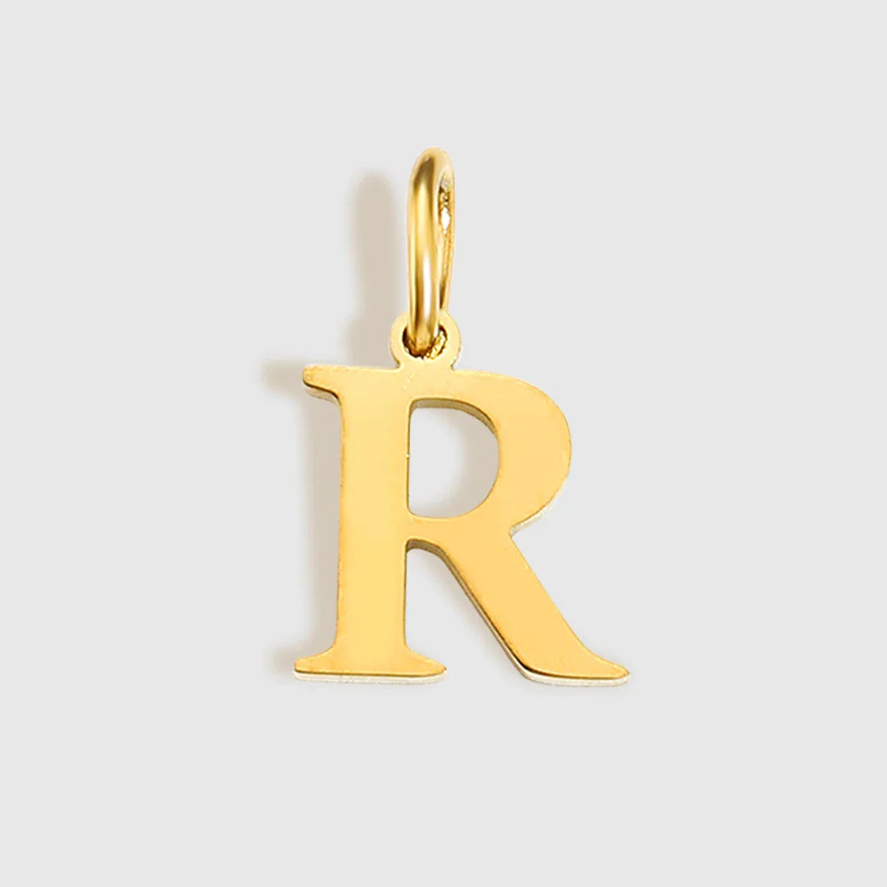 Initial Alphabet Pendant Stainless Steel Charms for Making Necklace Minimalism DIY Accessories Gift Women's Jewelry Wholesale