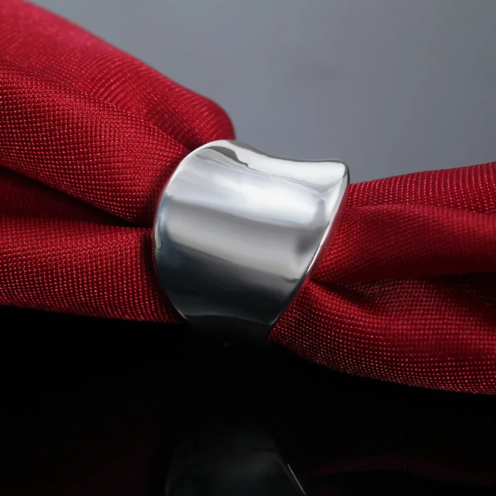 Hot classic charms 925 Sterling Silver wide Rings for men Women Size 7 8 9 10 Fashion party fine Jewelry Christmas gifts