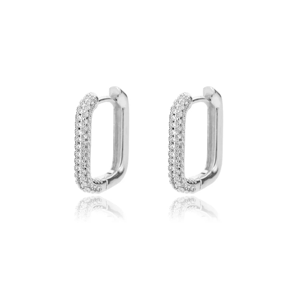 Minimalist Zircon Round Earring For Women Stainless Steel Irregular Earring Fashion Party Wedding Jewelry Gift Bijoux Femme 2022