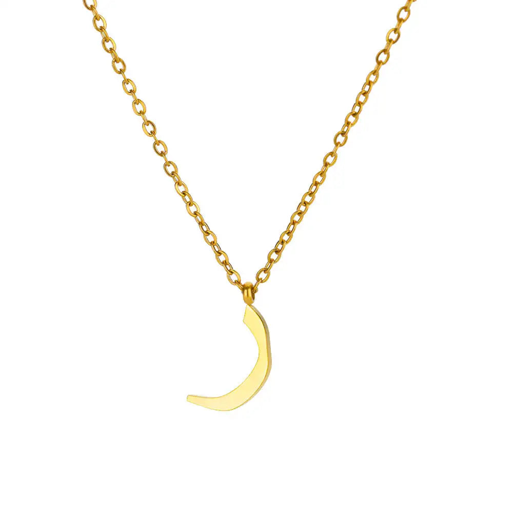 Arabic Letter Name Necklaces For Women Stainless Steel Alphabet Pendant Chain Choker Collar Femme Wedding Aesthetic Jewelry Bff