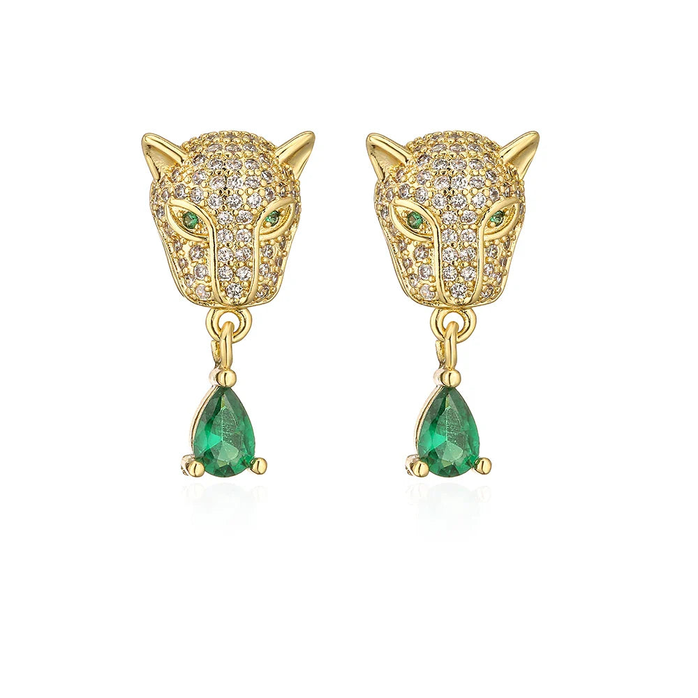 NEWBUY Fashion Gold Color Animal Dangle Earrings For Women Unique Design Leopard Earring Statement Female Party Jewelry