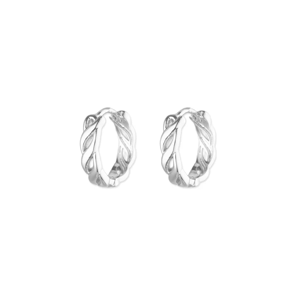 Vintage Hollow Twist Chain Hoop Earrings For Women Stainless Steel Gold Color Earring 2025 Trend Wedding Jewelry pendientes