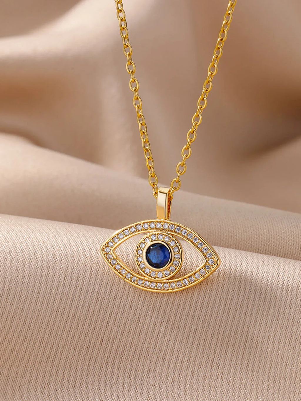 Trendy Heart Pendant Stainless Steel Pleated Necklaces For Women Trendy Gold Color Aesthetic Pendant Necklace Jewelry Accessory