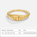 SUNIBI Stainless Steel Ring for Women And Men Fashion Style Texture Tail Classic Couple Rings Gifts Wedding Jewelry Wholesale