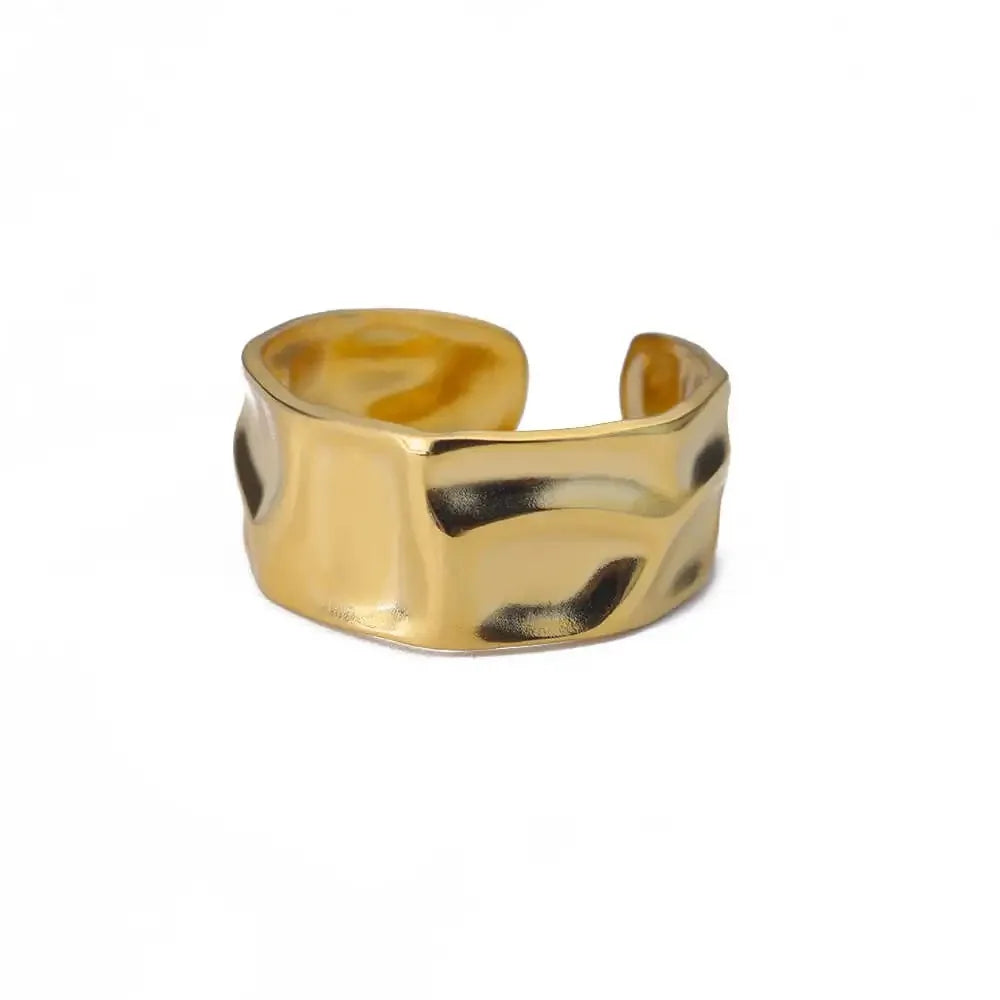 Minimalist Line Stainless Steel Open Rings For Women Gold Color Wedding Aesthetic Ring Designer Jewelry Accessories BFF anillo