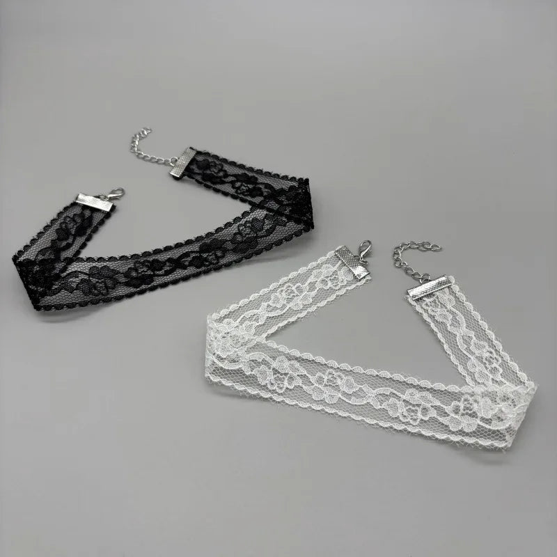 2026 New Black Sexy Lace Flower Necklace for Women Harajuku Gothic Short Choker Collar Necklace Party Female Neck Accessories ﻿