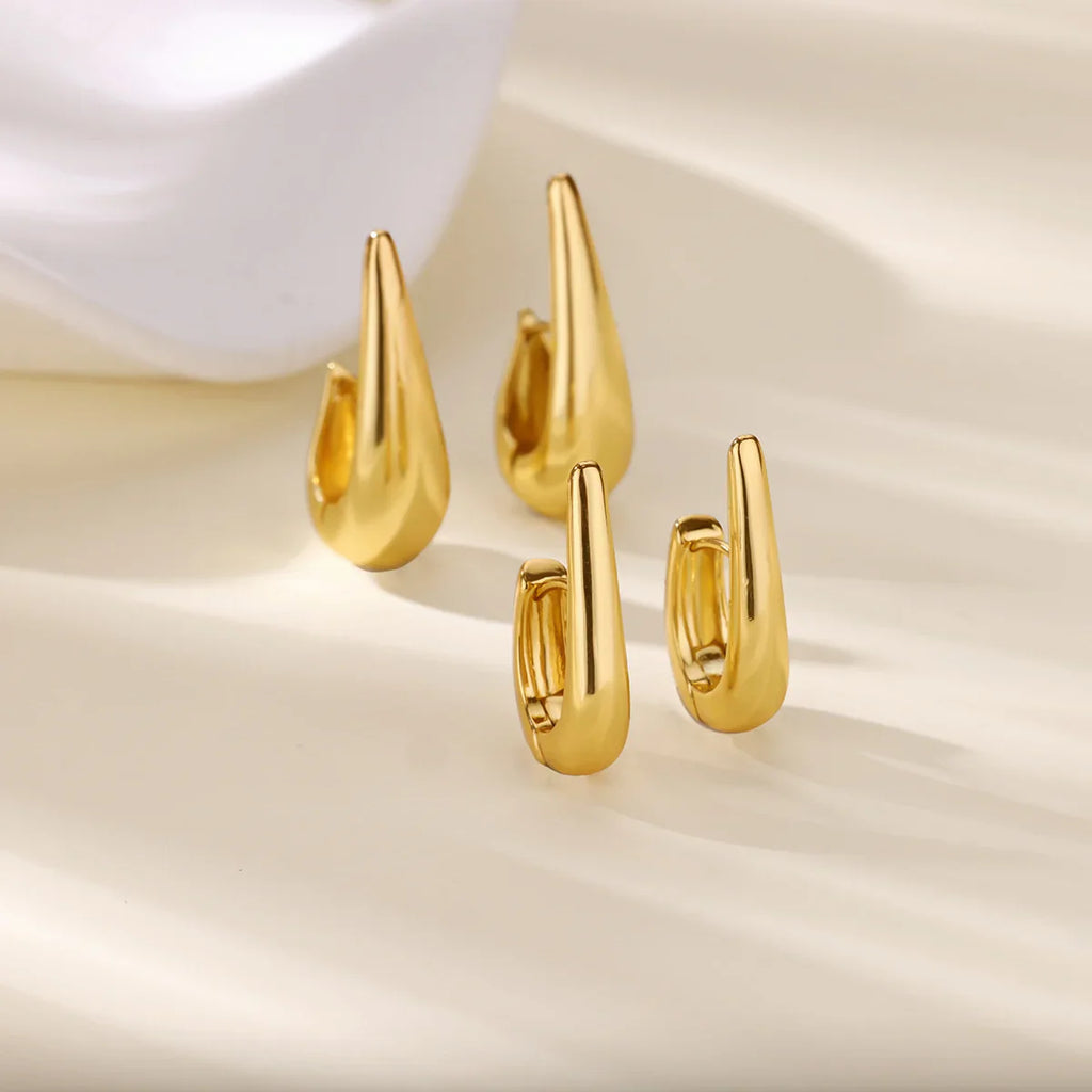 Elegant Square Earrings for Women Girls Stainless Steel Hoop Earrings Luxury Wedding Engagement Aesthetic Jewerly aretes