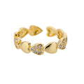 Zircon Flower Shaped Rings For Women Stainless Steel Open Ring Fashion Korean New Wedding Jewerly Gift
