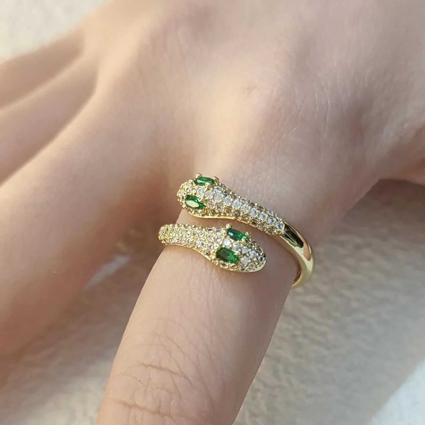 925 Sterling Silver Snake Zircon Rings For Women Wedding Luxury Jewelry Wholesale Dropshipping