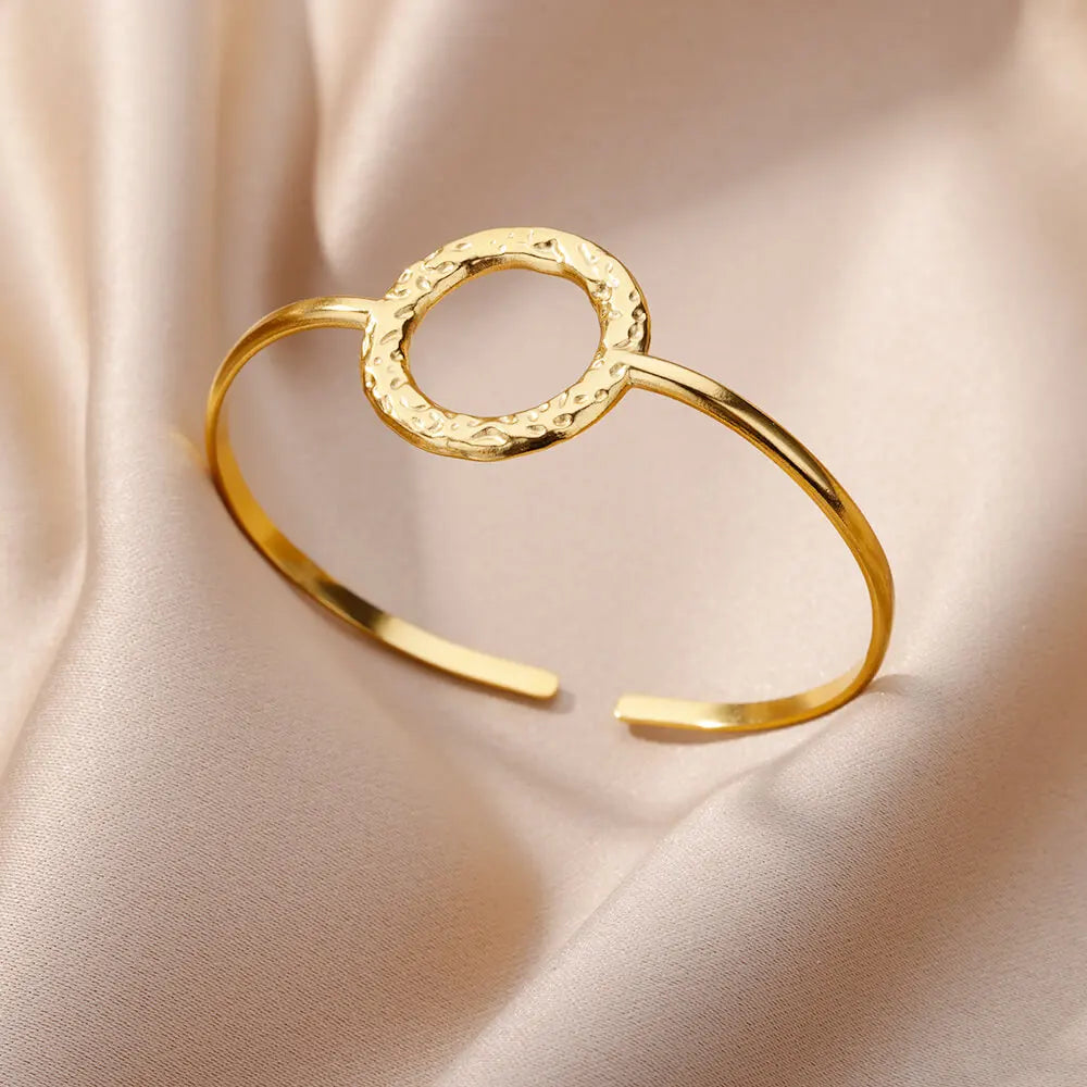 Jesus Bangles Bracelet for Women Stainless Steel Gold Color Luxury Bracelets New Trend Wedding Jewelry pulseras mujer bijoux