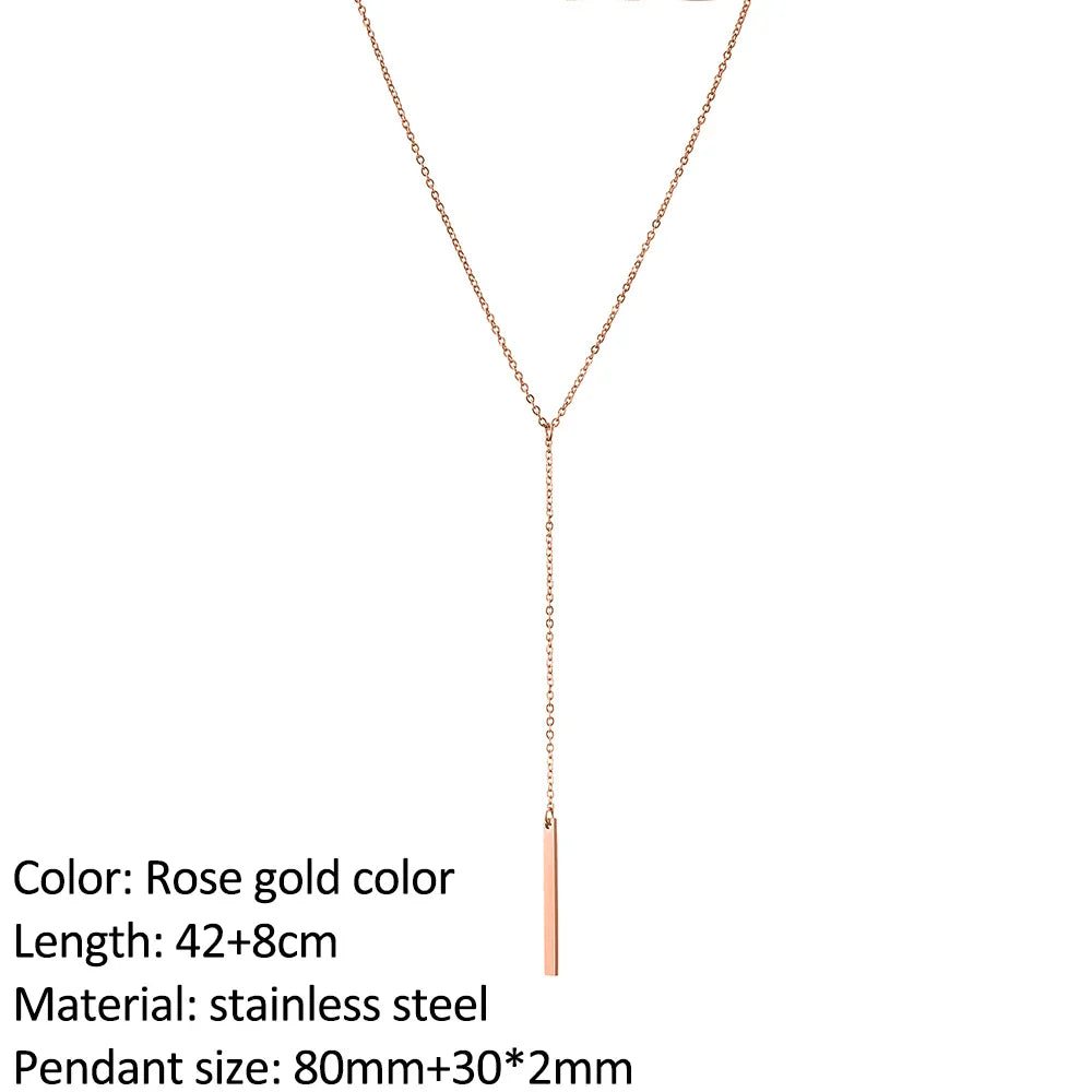 SUNIBI Fashion Stainless Steel Necklace for Woman Personality Infinity Cross Pendant Gold Color Necklaces on Neck Women Jewelry